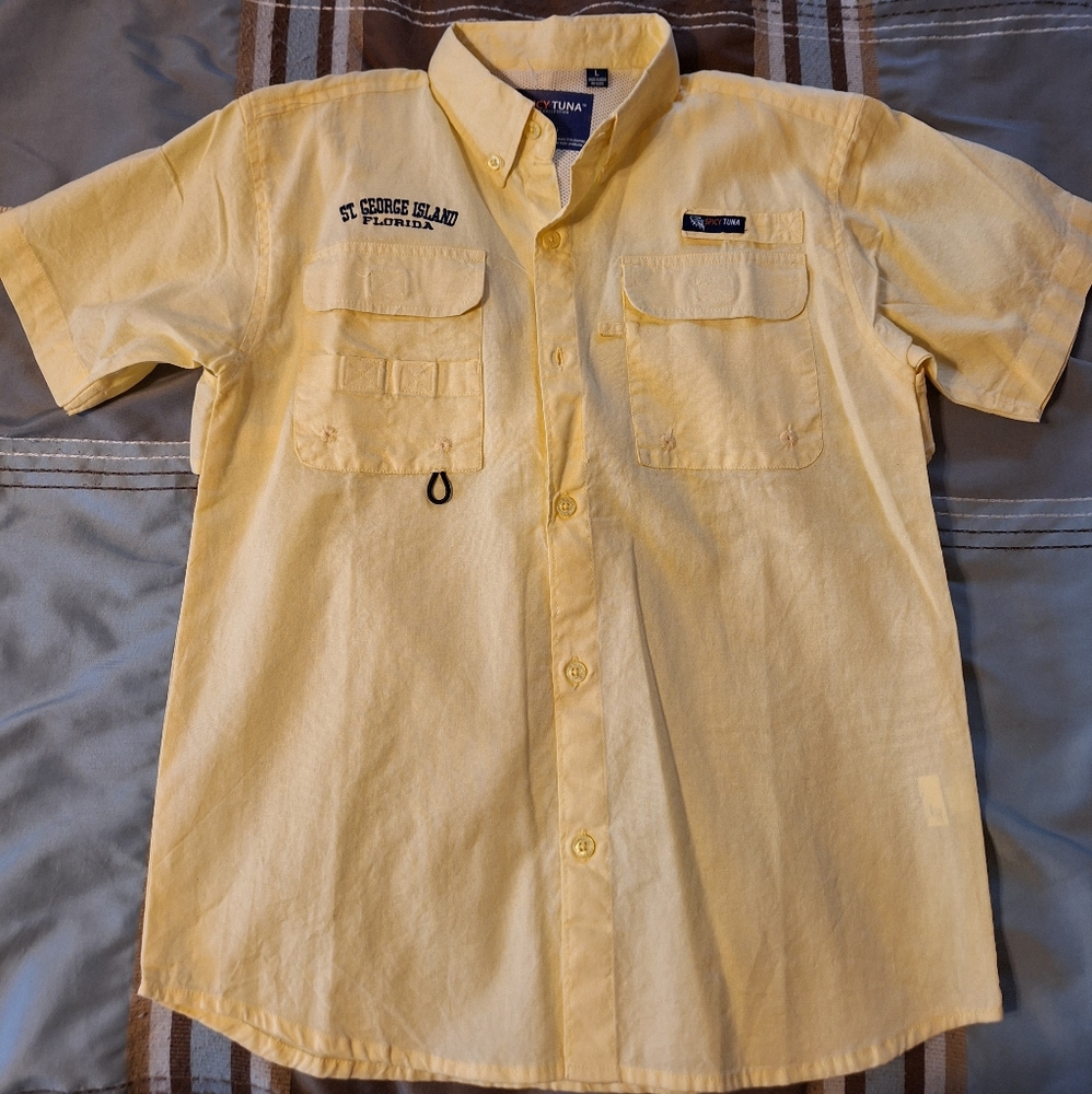 Spicy Tuna boys L fishing shirt